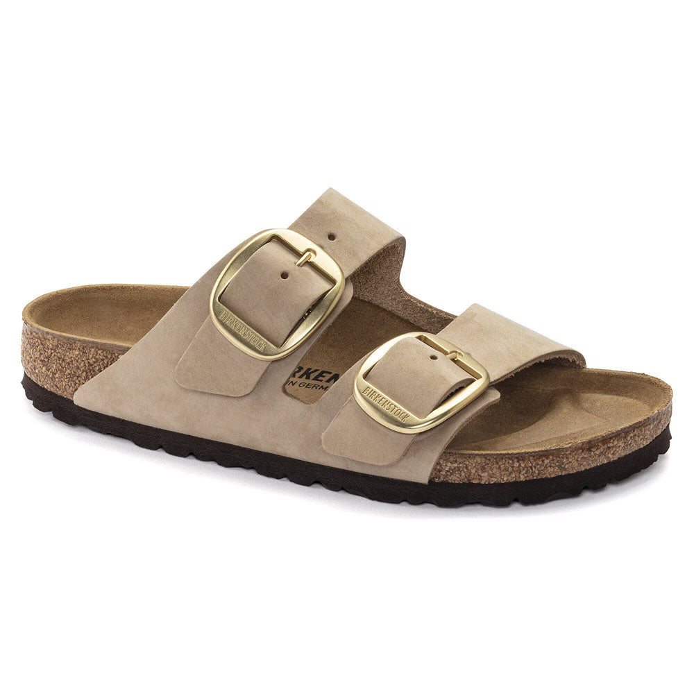 Birkenstock Arizona Big Buckle Nubuck Leather - Narrow Sandcastle