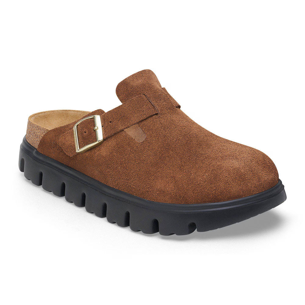Birkenstock Boston Chunky Suede Leather - Narrow Dark Teal/Black