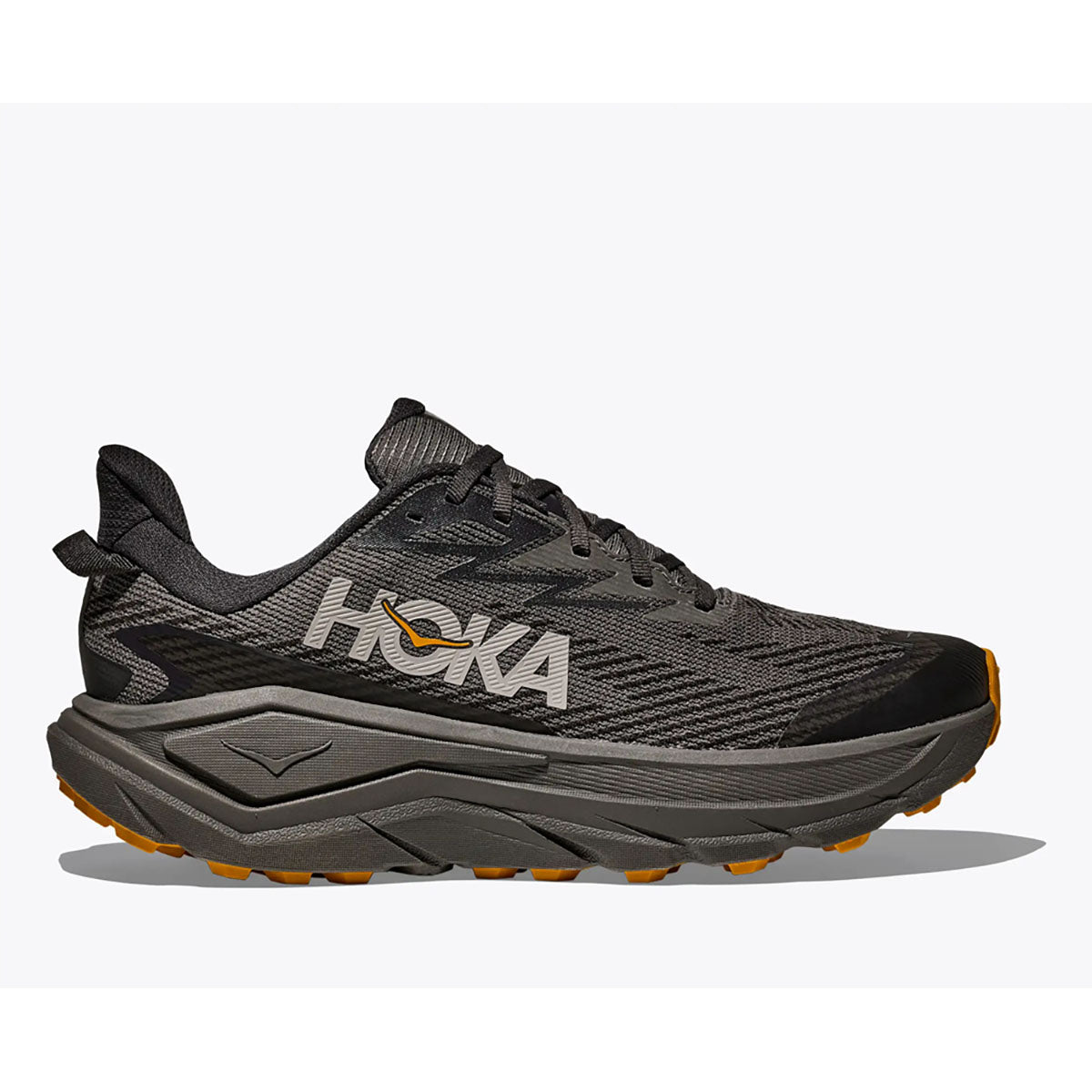 Hoka Mens Challenger 8 GTX Asphalt Grey/Varsity Yellow