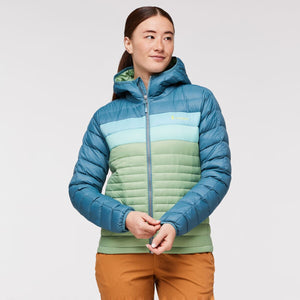 Cotopaxi Women's Fuego Hooded Down Jacket Blue Spruce/Aspen