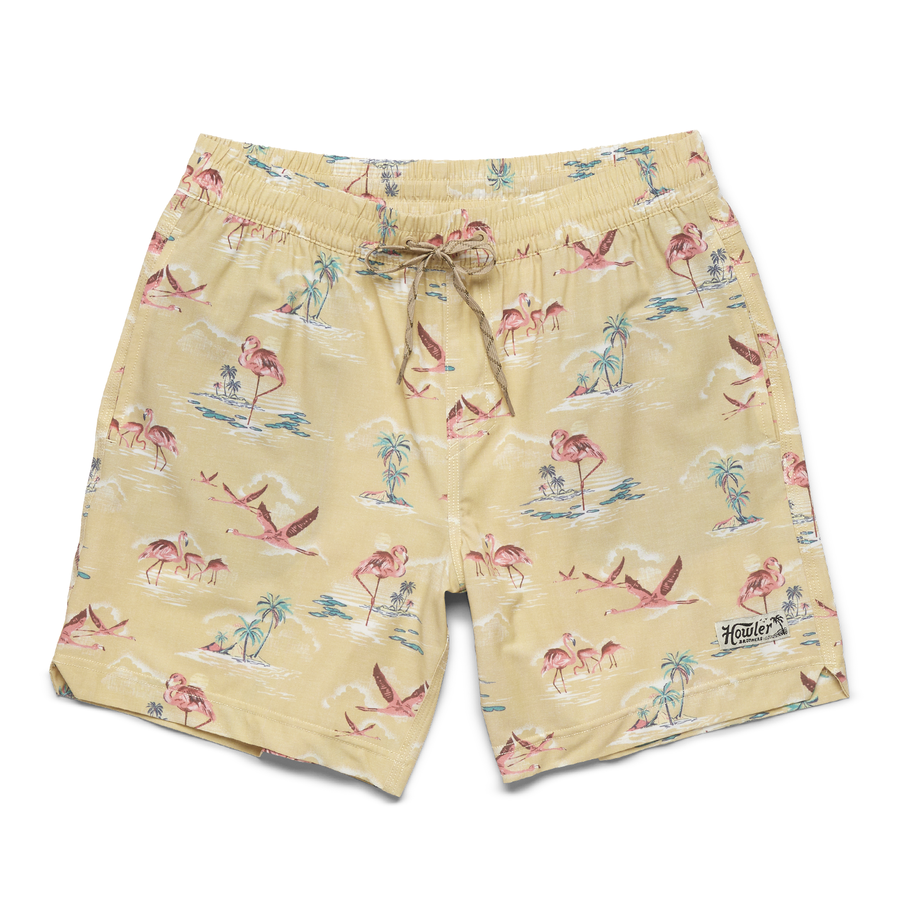 Howler Brothers Mens Deep Set Boardshorts Flamingo Flamboyance