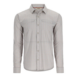 Simms Fishing Mens Stone Cold Fishing Long Sleeve Shirt 2088 Sumac/Navy Retro Plaid