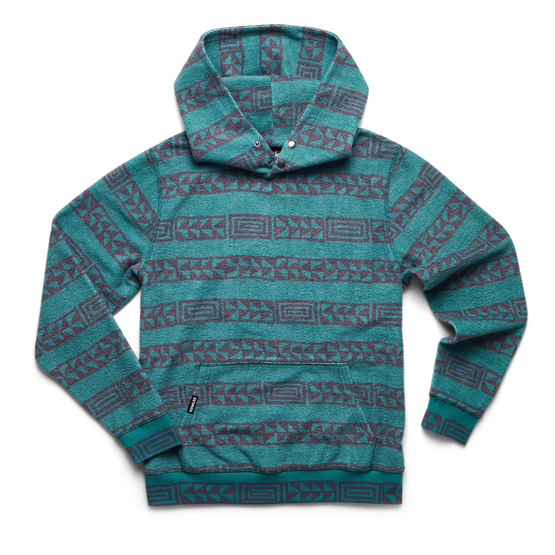 Howler Brothers Mens Tajima Pullover IN Hanko Stripe: Mink Brown / M