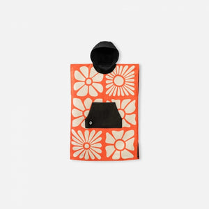Nomadix Big Kid Changing Poncho Big Flowers Expedition Orange