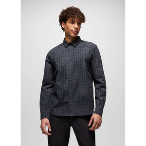 Prana Mens Dolberg Flannel Shirt Thundercloud