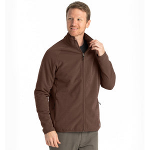 Free Fly Apparel Mens Gridback Fleece Jacket Mustang