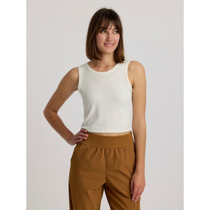 Free Fly Apparel Womens Ribbed Bamboo Tank 005 Sea Salt