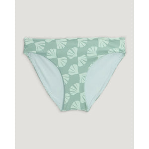Free Fly Apparel Womens Wavebound Bikini Bottom 826 Sea Scallop Print Ocean ist / M
