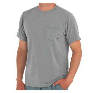 Free Fly Apparel Mens Bamboo Flex Pocket Tee Heather Graphite