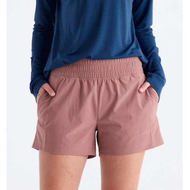 Free Fly Apparel Women's Pull-On Breeze Short 628 ight Sangria / L
