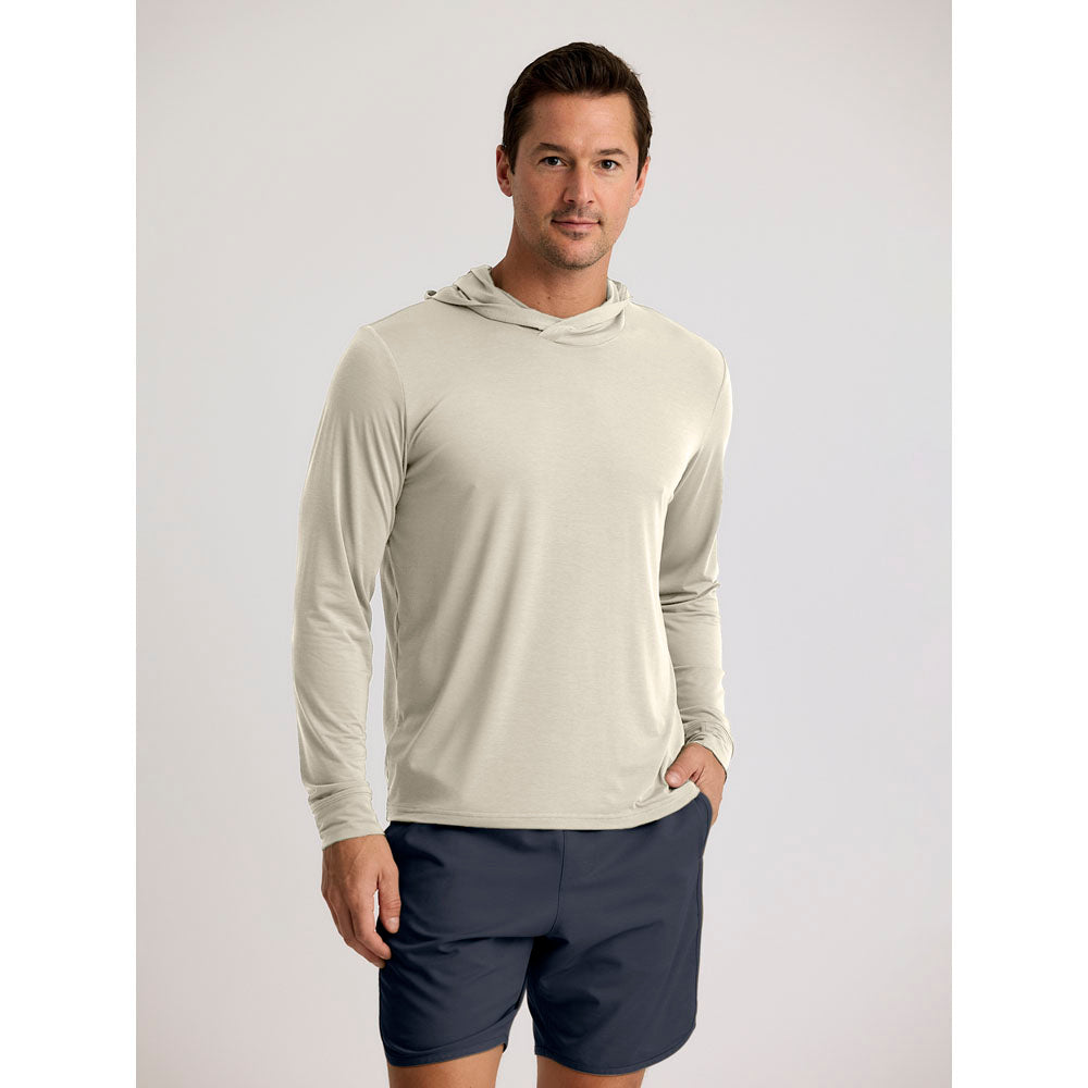 Free Fly Apparel Mens Elevate Lightweight Hoodie Heather Birch