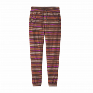 Patagonia Womens Micro D Joggers Diamond Stripe: Sisu Brown
