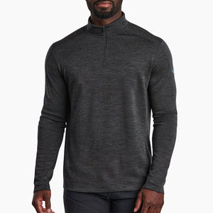 Kuhl Men's Invigoratr Merino 1/4 Zip Carbon
