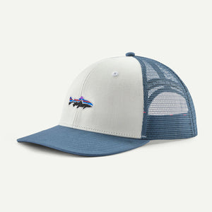Patagonia Take a Stand Trucker Hat Stand Up Trout: White