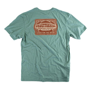 Fayettechill Men's Postage Short Sleeve Heather Verdigris