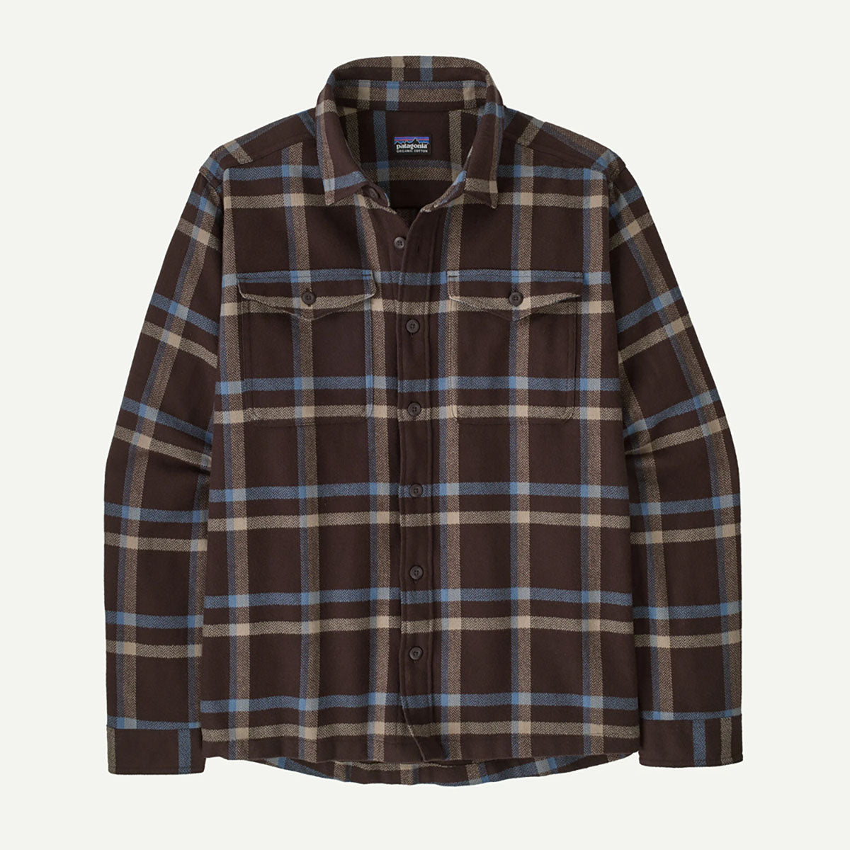 Patagonia Mens Fjord Flannel Shirt Crossing: Den Brown