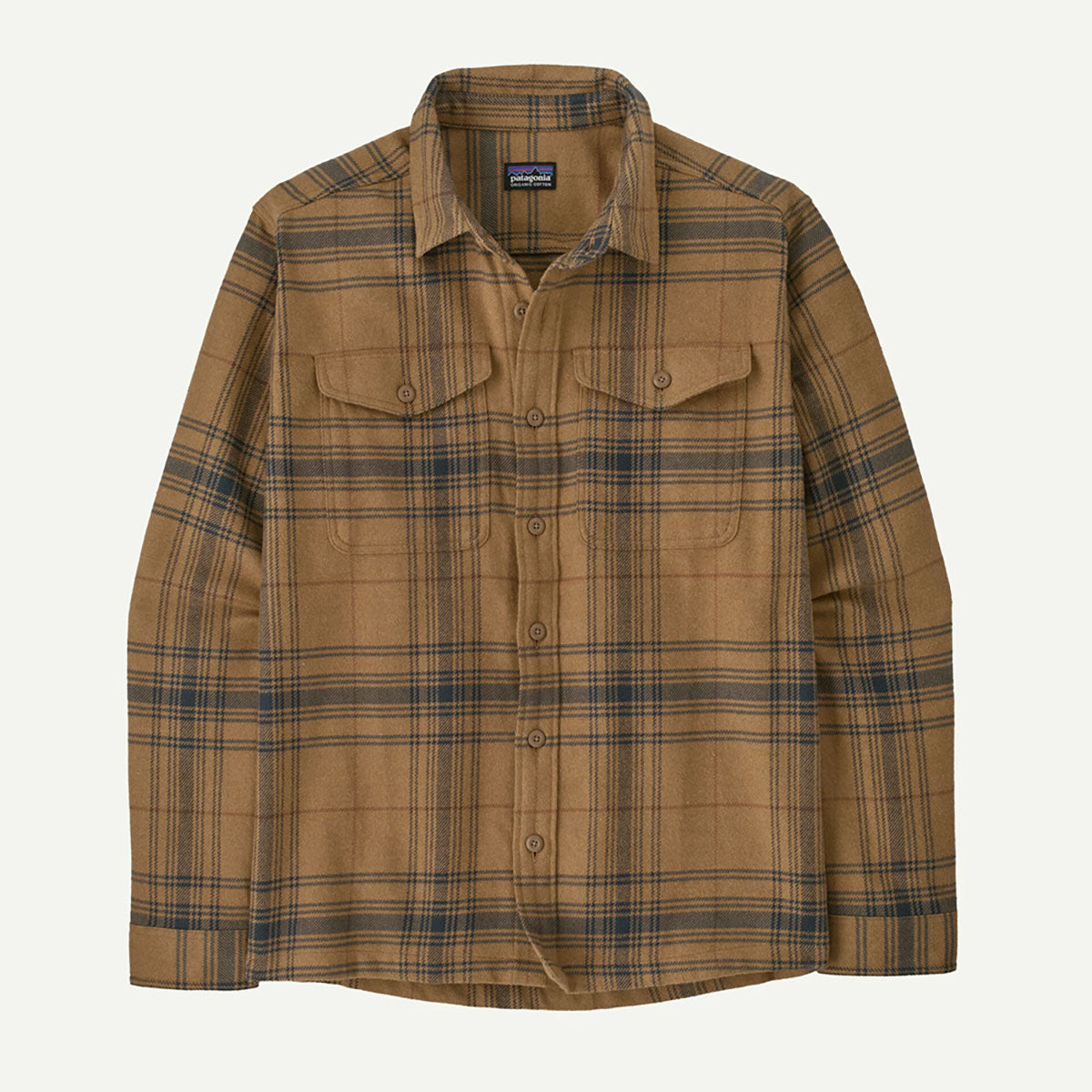 Patagonia Mens Fjord Flannel Shirt Dissolve: Slab Khaki