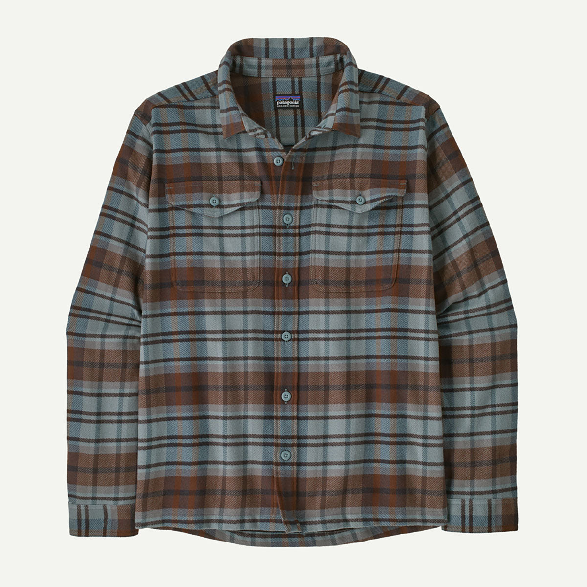 Patagonia Mens Fjord Flannel Shirt Rising Storm: Blue Sage