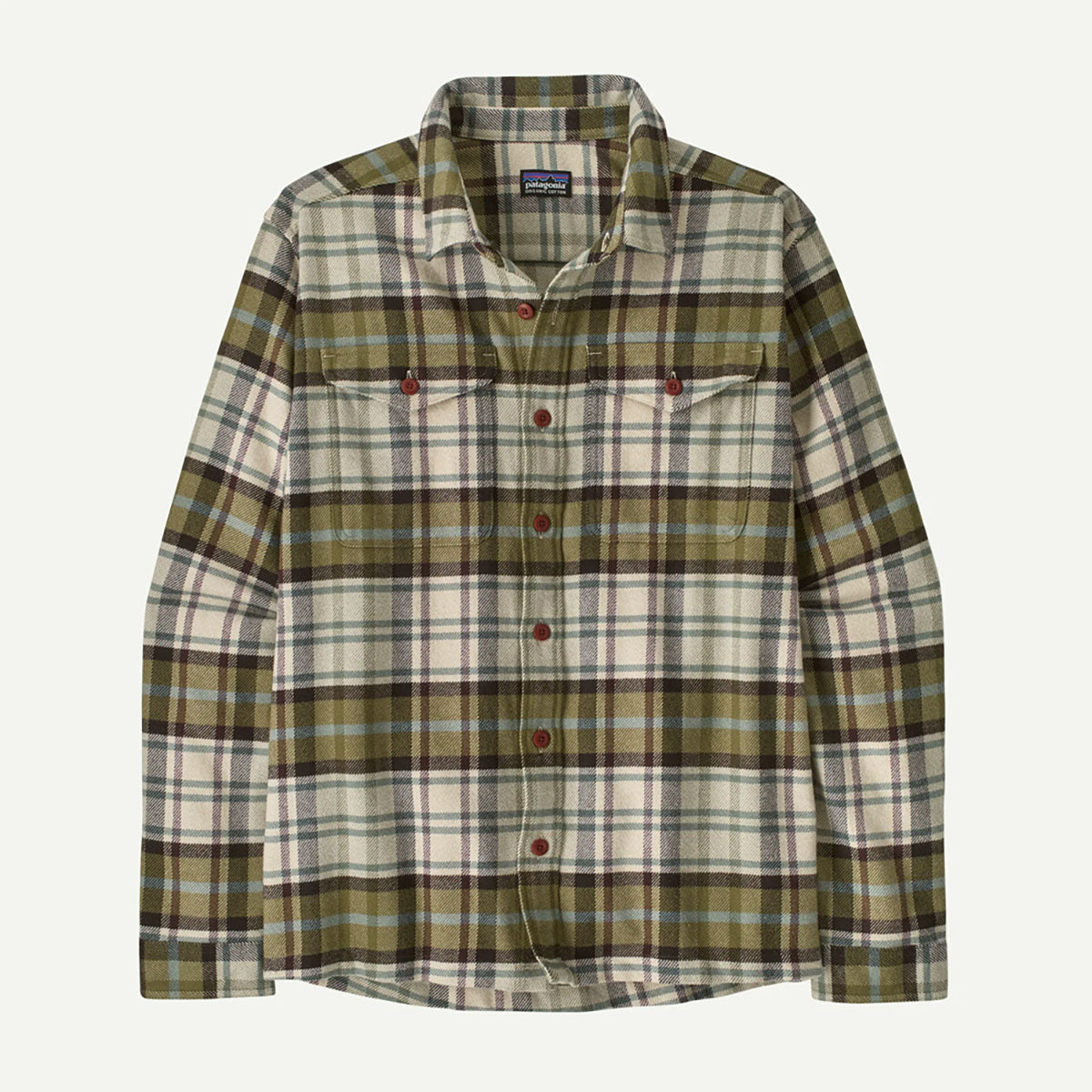 Patagonia Mens Fjord Flannel Shirt Rising Storm: Weathered Stone
