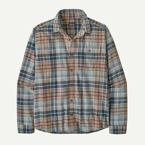 Patagonia Mens Long-Sleeved Lightweight Fjord Flannel Shirt Depth: Blue Sage