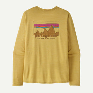 Patagonia M LS Cap Cool Daily Shirt - 73 Skyline CMBX Clement Blue - Light Clement Blue X-Dye