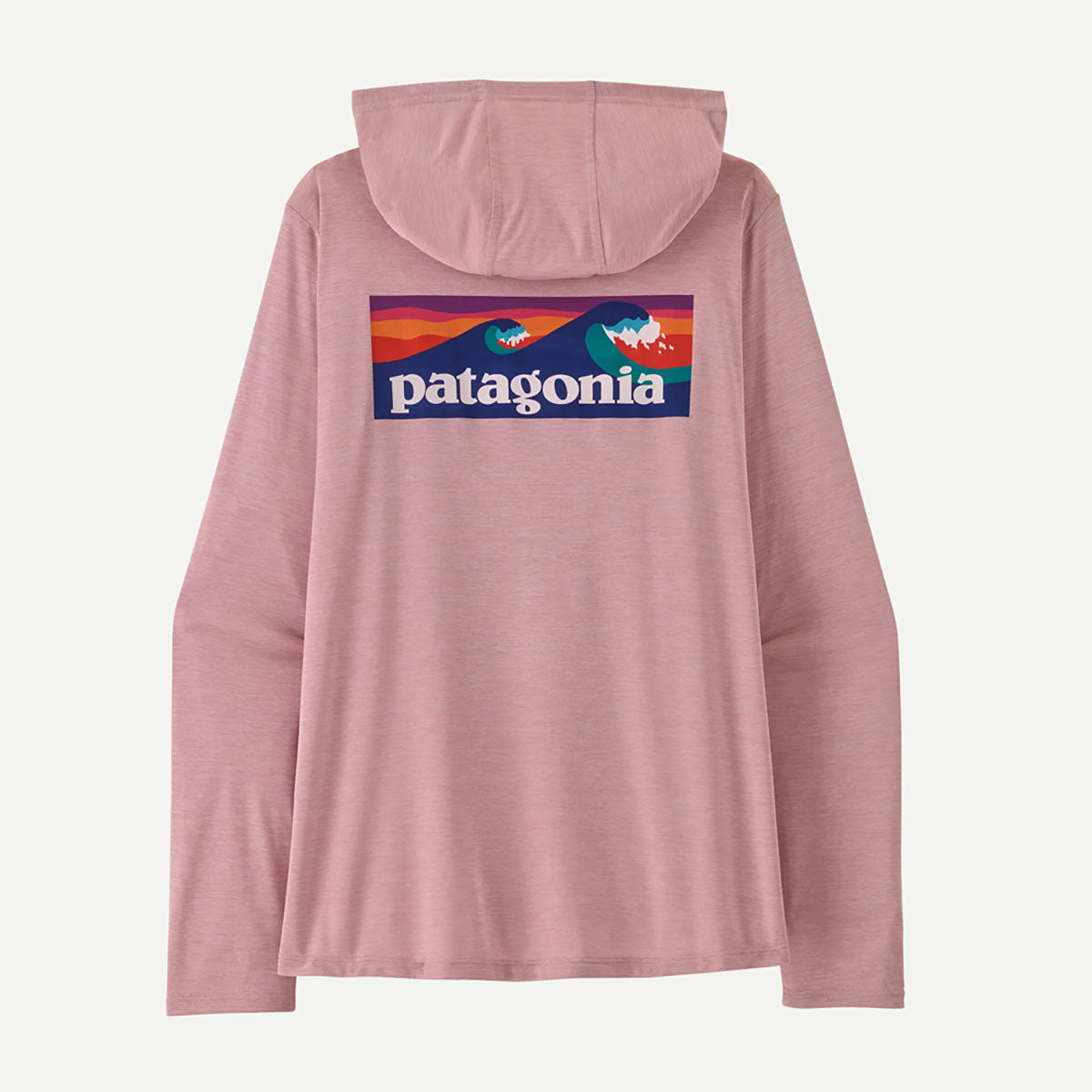 Patagonia Womens Capilene Cool Daily Hoody - Boardshort Logo Fuzzy Mauve - ight Fuzzy Mauve X-Dye / L