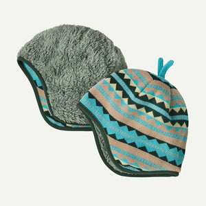 Patagonia Baby Reversible Beanie Diamond Stripe: Snowmelt Blue