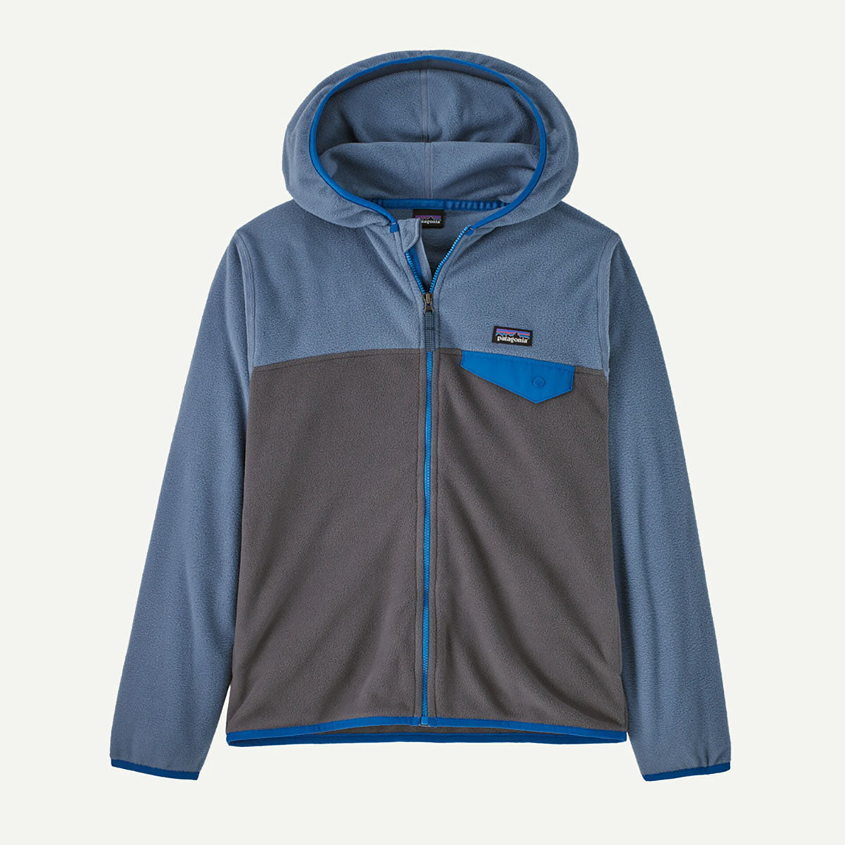 Patagonia Kids Micro D Snap-T Jacket Forge Grey w/Utility Blue