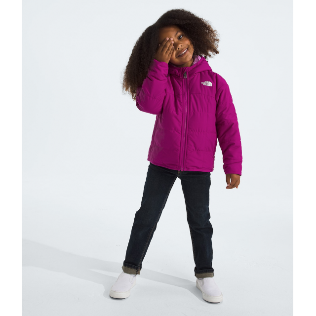 The North Face K G Reversible Shasta Full Zip Hooded Jacket 1I7 Deep Mulberry