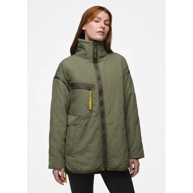 Prana W Encinitas Field Coat 300 Rye Green