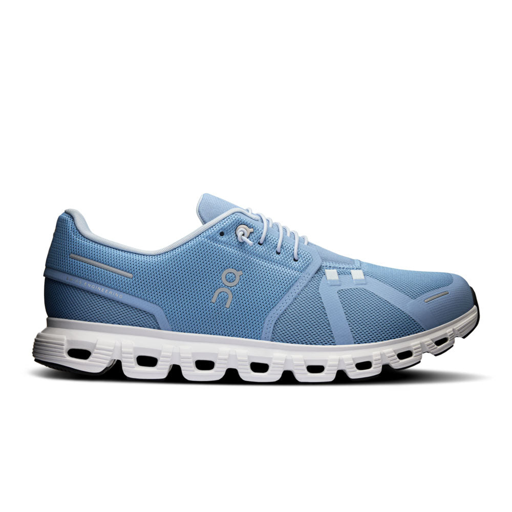 On Running Mens Cloud 6 Chambray | White