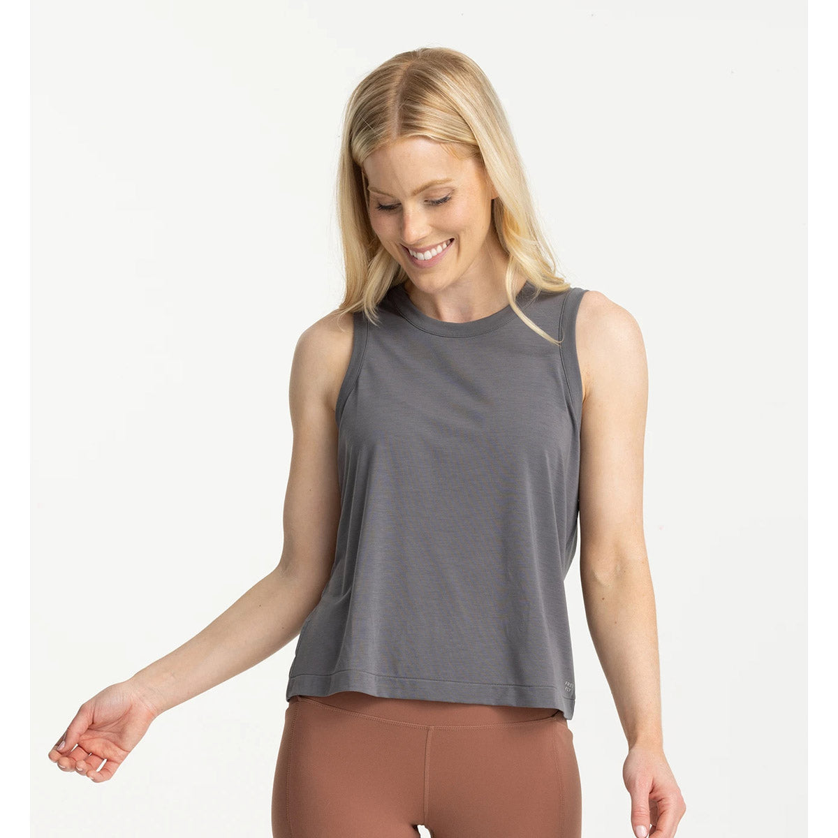 Free Fly Apparel Women's Elevate Lightweight Tank Smoke