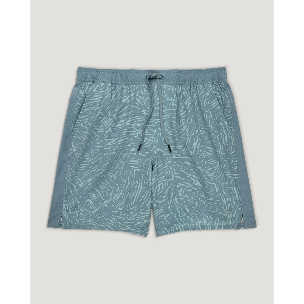 Free Fly Apparel Mens Palmera Trunk 16 Tidal Flow Print tormy Sea / S