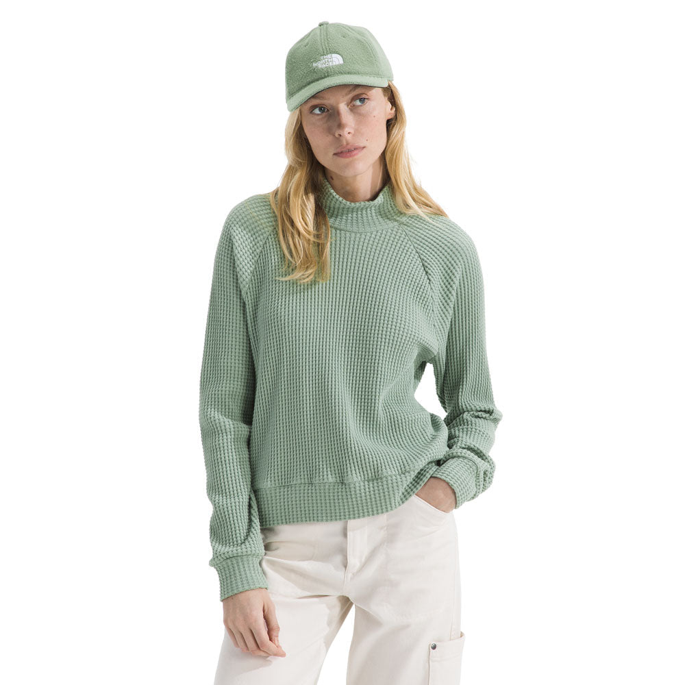 The North Face Womens Long Sleeve Mock Neck Chabot Slate oss / M