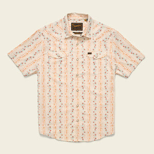 Howler Brothers Mens H Bar B Snapshirt Hibiscus Ribbons : Riverbed Oxford