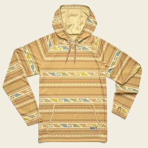 Howler Brothers Mens Loggerhead Hoodie Temple Tracks: Camel