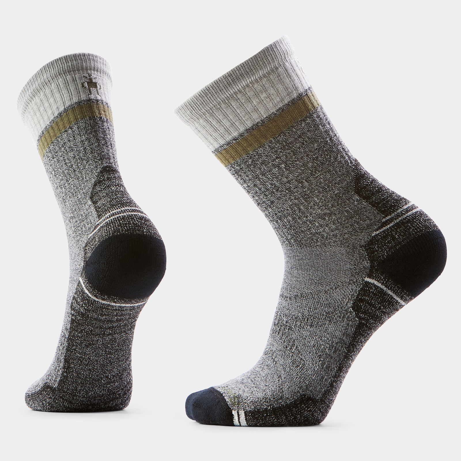 Smartwool Mens Hike Light Cushion Winding Trail Crew Socks Taupe/Natural Marl