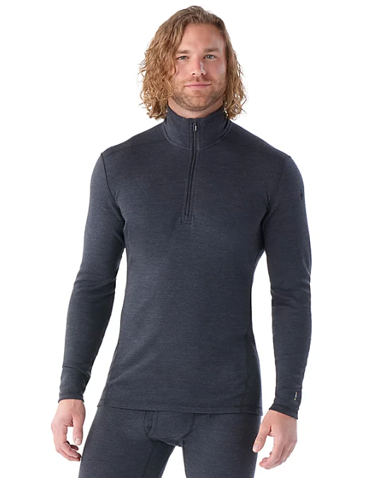 Smartwool M Classic Thermal Merino Base Layer 1/4 Zip 001 Black
