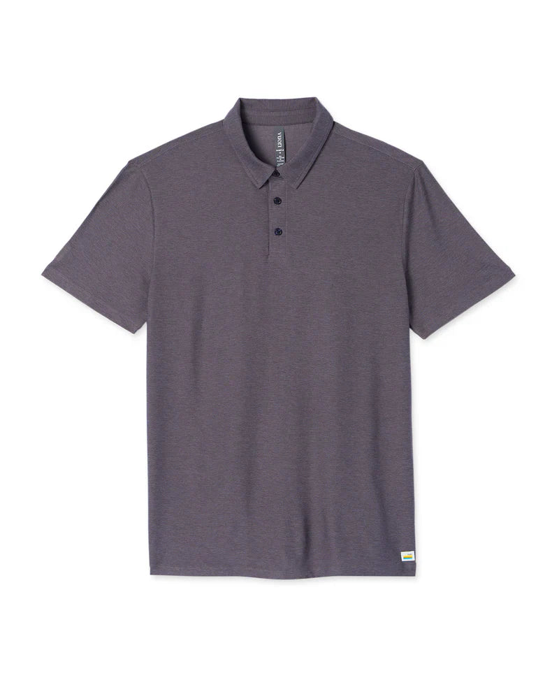 Vuori Mens Strato Tech Polo HHB Huckleberry Heather
