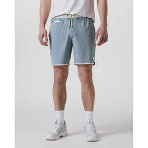 Vuori Mens Banks Short Dusty Blue Slub Stripe