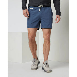 Vuori Mens Banks Short 5 Azure Linen Texture