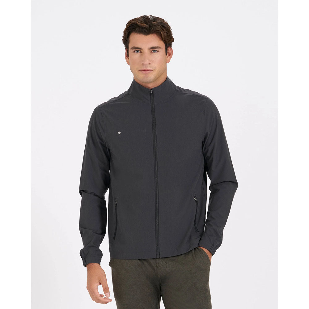 Vuori M Venture Track Jacket Black Linen Texture