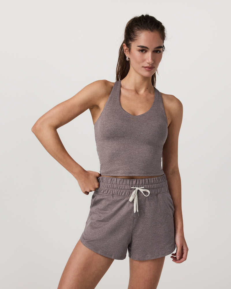 Vuori W Halo Performance Crop Tank 2.0 HHB Huckleberry Heather