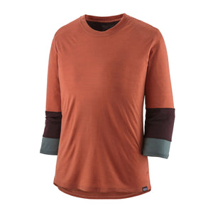 Patagonia Women's Merino 3/4-Sleeved Bike Jersey Burl Red