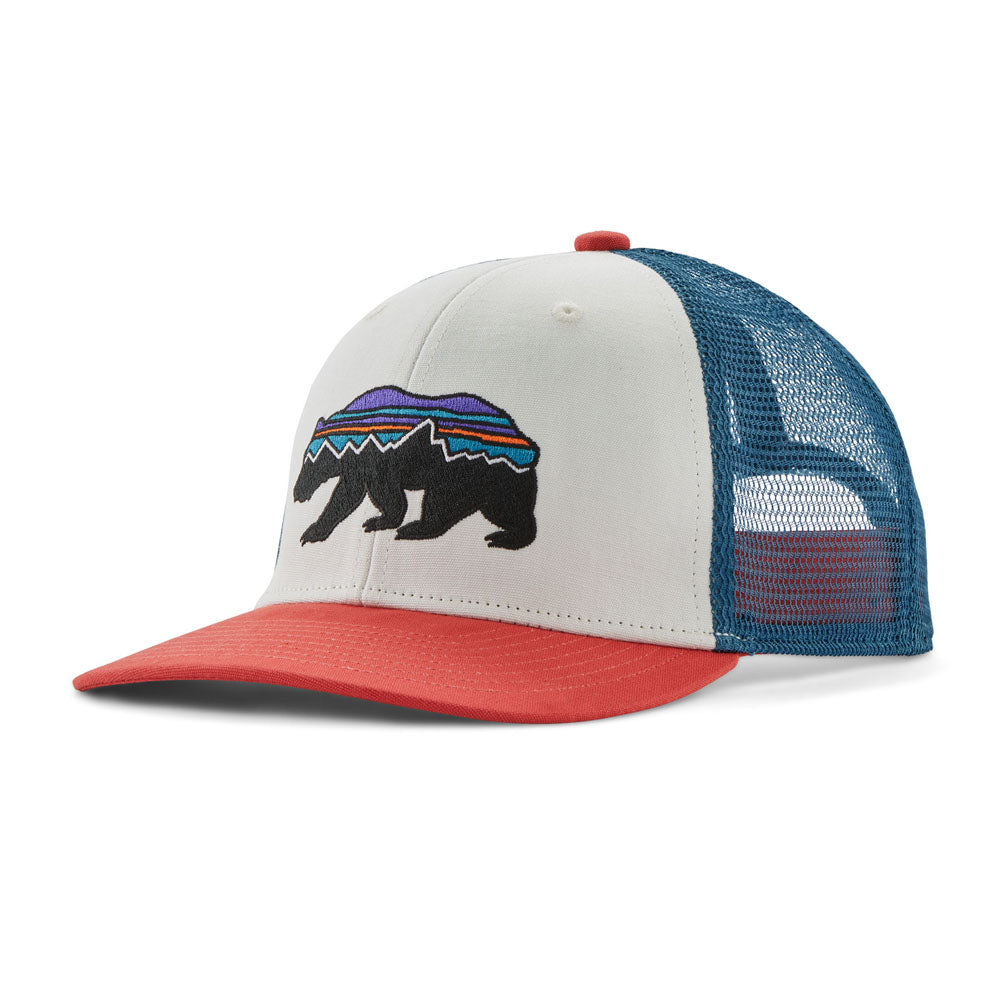 Patagonia Kids Trucker Hat Fitz Roy Bear: Birch White