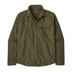 Patagonia Mens Long-Sleeved Lightweight Fjord Flannel Shirt Basin Green