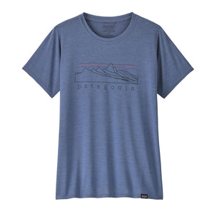Patagonia Womens Capilene Cool Daily Graphic Shirt Stratapeaks: Current Blue X-Dye