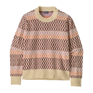 Patagonia Womens Recycled Wool-Blend Crewneck Sweater Starlight: Dark Natural