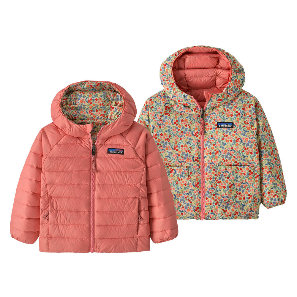 Patagonia Baby Reversible Down Sweater Hoody Tiny World: Lichen Green