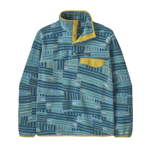 Patagonia Mens Lightweight Synchilla Snap-T Fleece Pullover Quilty Fitz: Wetland Blue